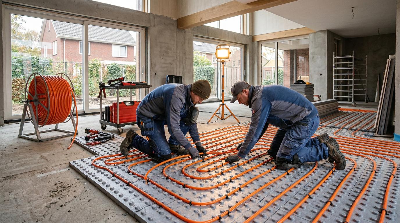 Vloerverwarming laten aanleggen door vakkundige installateur