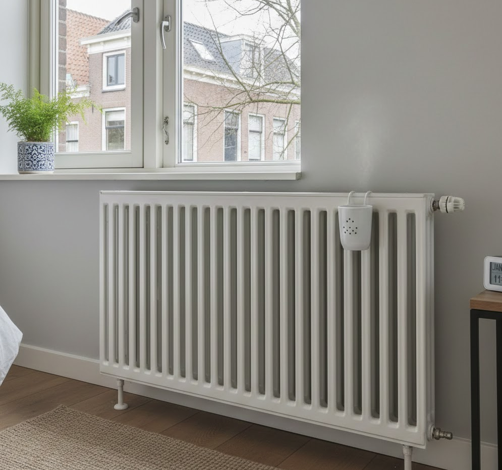 Radiatoren in een woonkamer